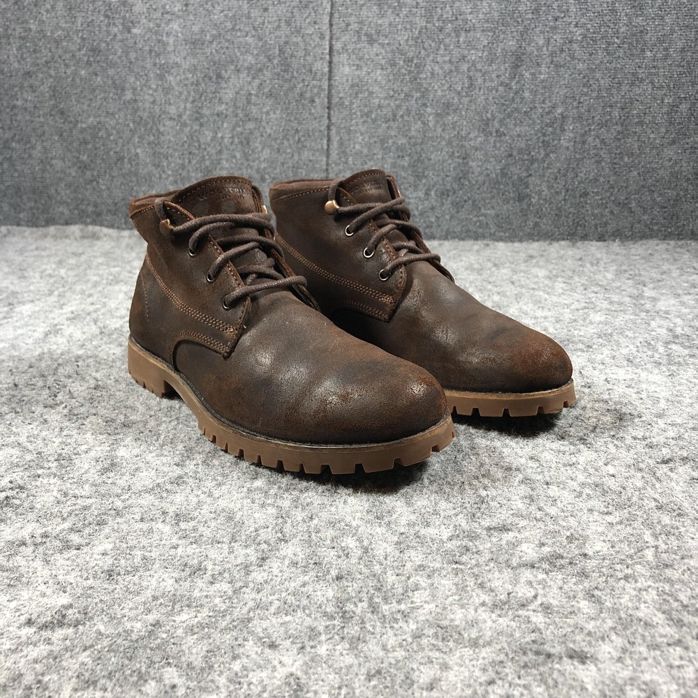Wolverine‎ Cort Chukka Leather Boots Mens 9 Brown Lace Up Casual Shoes